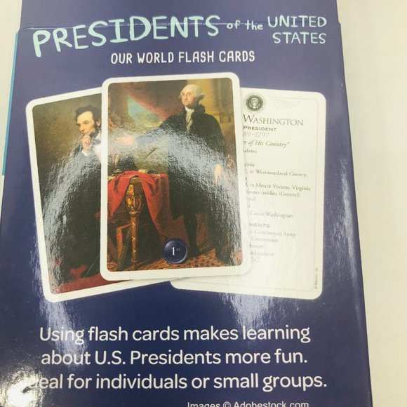 Bendon United States / Presidents Flash Cards Ages 5+ And 6+ New - Picture 3 of 5